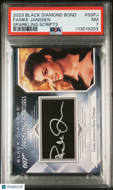 2023 Ud Black Diamond James Bond Sparkling Scripts Famke Janssen Auto PSA 7