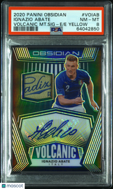 2020 Obsidian Volcanic Material Ignazio Abate #/10 Auto tag Patch Yellow PSA 8
