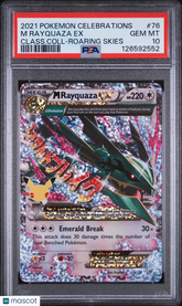 2021 Pokemon Celebrations Classic Coll M Rayquaza EX Roaring Skies PSA 10 #76