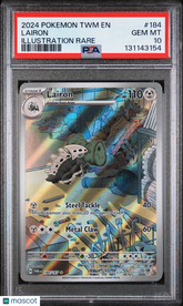 2024 Pokemon TWM EN-Twilight Masquerade Lairon Illustration Rare PSA 10 #184
