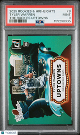 2025 Donruss RC Highlights The Rookies Uptowns Green Tyler Warren #8 PSA 9 Mint