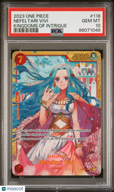 2023 One Piece Op04-Kingdoms Of Intrigue Nefeltari Vivi Foil PSA 10 #118 Gem