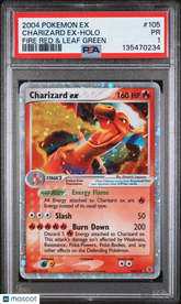 2004 Pokemon EX Fire Red & Leaf Green Charizard EX Holo PSA 1 FR #105