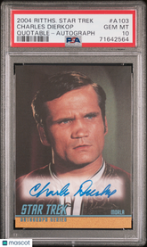 2004 Star Trek Quotable Autograph Charles Dierkop as Morla Limited Auto PSA 10