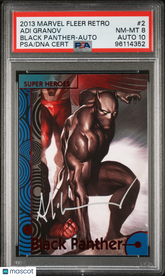 2013 Marvel Fleer Retro Black Panther Adi Granov Autograph PSA 8/10 Auto
