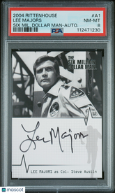 2004 Six Million Dollar Man Autograph Lee Majors Col. Steve Austin LE Auto PSA 8