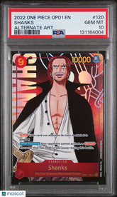 2022 One Piece Op01-Romance Dawn Shanks Full Art Alternate Art PSA 10 #120