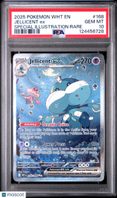 2025 Pokemon WHT EN-White Flare Jellicent EX #168 Special Illust Rare PSA 10 Gem