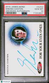2015 James Bond Archives Autograph Sheena Easton Limited Edition Auto PSA 10 Gem