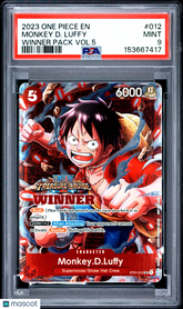 2023 One Piece Promos Monkey D. Luffy Winner Pack Vol.5 PSA 9 #012 Mint