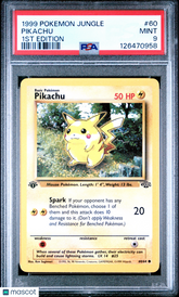 1999 Pokemon Jungle Pikachu 1st Edition PSA 9 #60 Mint