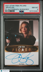 2021 Star Trek Picard S1 Autograph Jeri Ryan LE Bordered Auto PSA 8