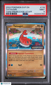 2024 Pokemon EN-SV Black Star Promo Tatsugiri TWM Prerelease-Staff PSA 9 #118