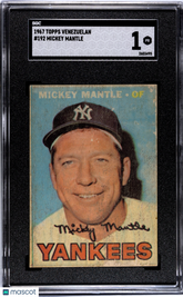 1967 Topps Venezuelan Mickey Mantle #192 SGC 1 Rare New York Yankees