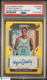2022 Panini Prizm WNBA Signatures Nyara Sabally #9/10 Rookie Auto Gold PSA 9