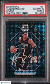 2022 Mosaic Paolo Banchero #231 Rookie Auto “P5” Nickname Genesis PSA 10