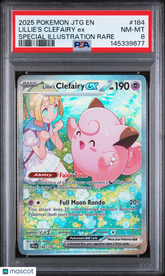 2025 Pokemon Journey Together Lillie's Clefairy EX Special Illus Rare PSA 8 #184
