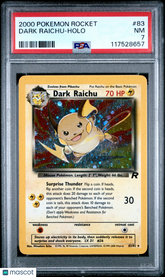 2000 Pokemon Rocket Dark Raichu #83 PSA 7 HOLO NM Vintage