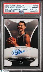 2023 Topps Mercury Victor Wembanyama Auto Rookie White Refractor 35 PSA 10 POP 3
