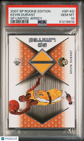 2007 SP Rookie Edition SP Limited Jersey Kevin Durant SP Rookie RC PSA 10 pop 5