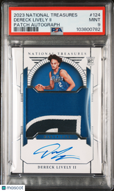 2023 National Treasures Dereck Lively II Rookie Patch Auto RPA /99 PSA 9 POP 1