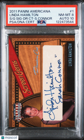 Panini Americana Screen Gems Signature Linda Hamilton Inscription PSA 8/10 Auto