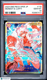 2023 One Piece Japanese Op05-Awakening Of The New Era Monkey D Luffy PSA 10 #119