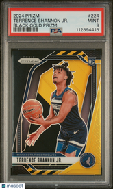 2024 Panini Prizm Terrence Shannon JR. #224 Rookie Black Gold #5/5 PSA 9