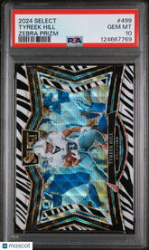 2024 Panini Select Tyreek Hill #499 Zebra Prizm Field Level PSA 10 POP 2