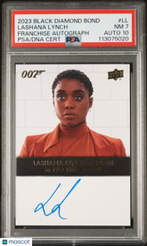 2023 Upper Deck Black Diamond James Bond Autograph Lashana Lynch PSA 7/10 Auto