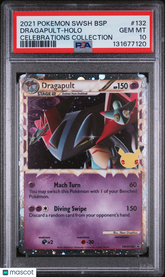 2021 Pokemon Swsh Black Star Promo Dragapult Holo Celebrations Col PSA 10 #132