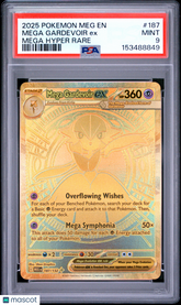 2025 Pokemon EN-Mega Evolution Mega Gardevoir EX Gold Hyper Rare PSA 9 #187