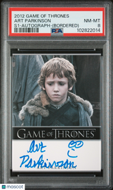 2012 Game Of Thrones S1 Autograph Art Parkinson Limited Bordered Auto PSA 8