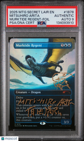 2025 Magic MTG SL Murktide Regent Foil Mitsuhiro Arita Auto & Sketch PSA #1878