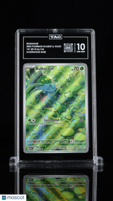 Pokémon Scarlet & Violet Bulbasaur Full Art TAG 10 #166/165 Gem MInt