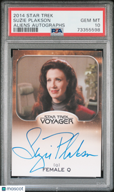 2014 Star Trek Aliens Autograph Suzie Plakson as Female Q Limited Auto PSA 10