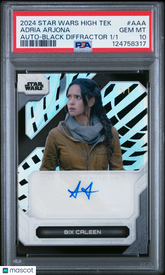 ‘24 Topps Star Wars Tek Auto Adria Arjona PSA 10 Andor Bix Caleen 1/1 PSA 10