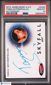 2013 James Bond Autographs & Relics Tonia Sotiropoulou LE Auto PSA 10 Gem Mint