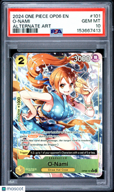 2024 One Piece Op06-Wings Of The Captain O-Nami Alternate Art PSA 10 #101 Gem