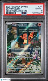 2023 Pokemon Black Star Promo Charmander Obsidian Flames Etb PSA 8 #044