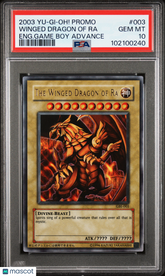2003 Yu-Gi-Oh! Promo Winged Dragon Of Ra #003 English Game Boy Advance PSA 10