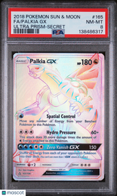 2018 Pokemon Sun & Moon Ultra Prism Palkia GX Foil Full Art Fa Secret PSA 8 #165