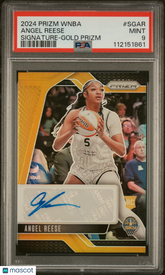 2024 Panini Prizm WNBA Signatures Angel Reese #10/10 Rookie Auto Gold PSA 9 Sky
