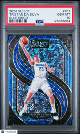 2024 Panini Select Tristan Da Silva #167 Blue Disco Rookie #/25 PSA 10 Pop 2