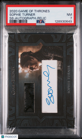 2020 Game Of Thrones Season 8-Autograph Sophie Turner Relic Signatures PSA 7