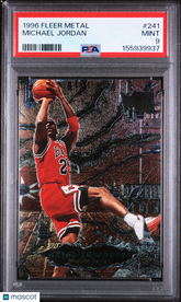 1996 Metal Michael Jordan #241 Metal Shredders PSA 9 Mint