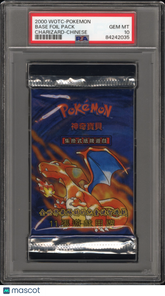 2000 Pokémon TCG Charizard Chinese Low POP Gem Mint Pack Chinese PSA 10
