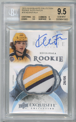 KEVIN FIALA 2015-16 UD CUP EXQUISITE ROOKIE AUTO PATCH #/56 BGS 9.5/10 AUTOGRAPH