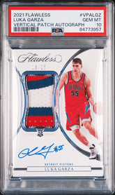 2021 FLAWLESS LUKA GARZA VERTICAL PATCH AUTO RPA RC PSA 10