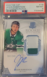 2020-2021 UPPER DECK THE CUP HOCKEY JASON ROBERTSON AUTOGRAPH PATCH #118 NM-MT 8